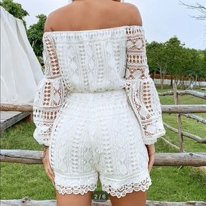 White lace romper